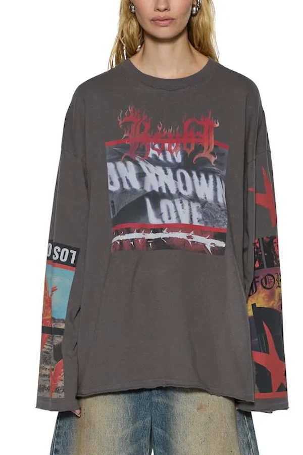 ALTAR LS BOYFRIEND TEE - CHARCOAL - Image 2
