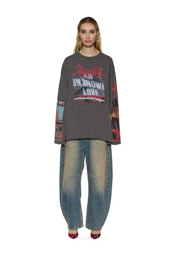 ALTAR LS BOYFRIEND TEE - CHARCOAL - Image 4