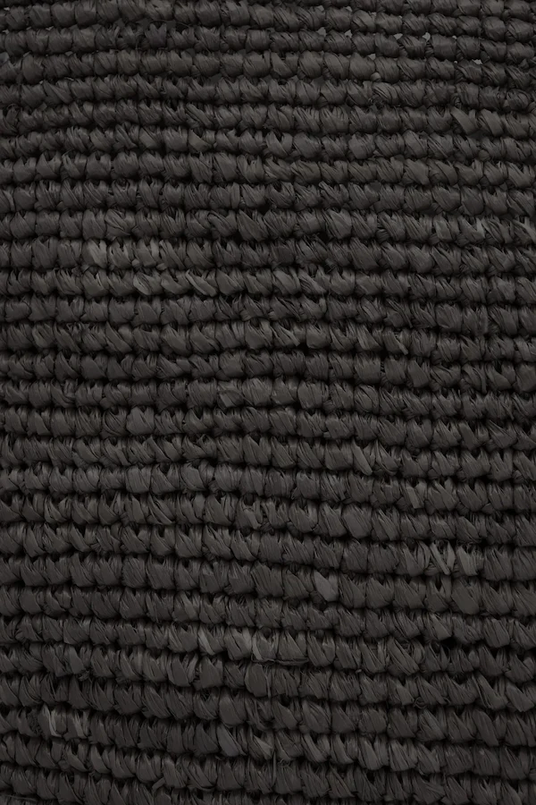AMIR STRAW TOTE - BLACK - Image 4