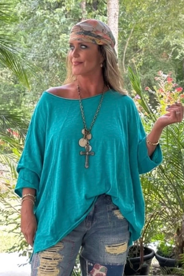 BE FREE TOP - VINTAGE TURQUOISE - Image 3