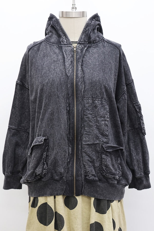BOMBER JACKET - FADED BLACK - Image 4