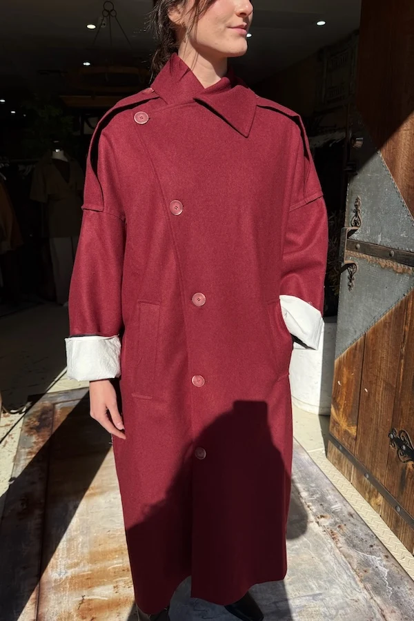 CARA COAT - BERRY RED - Image 3