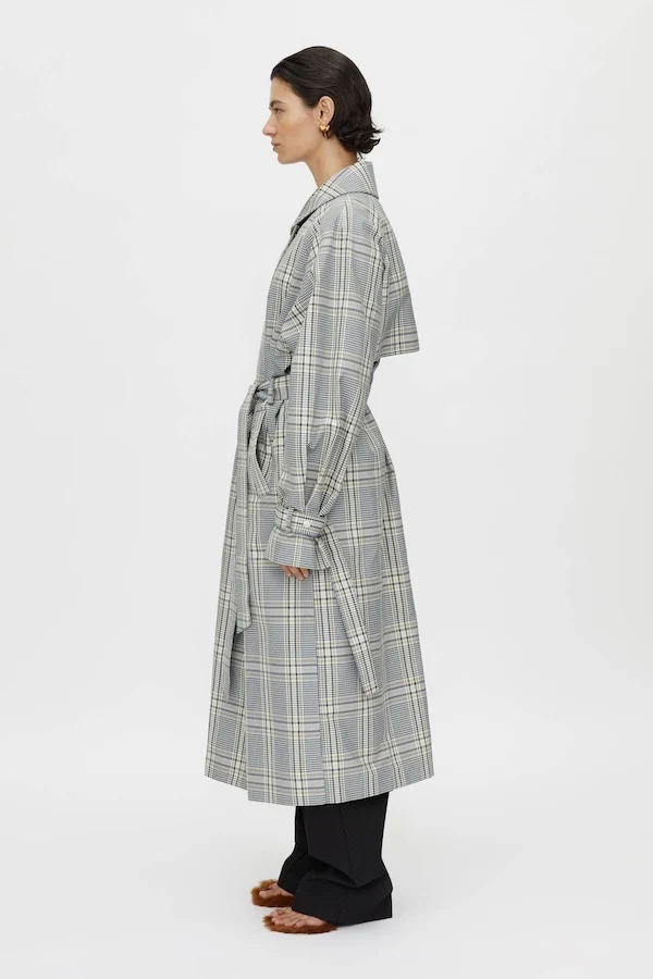 DELTA PLAID TRENCH - Image 4