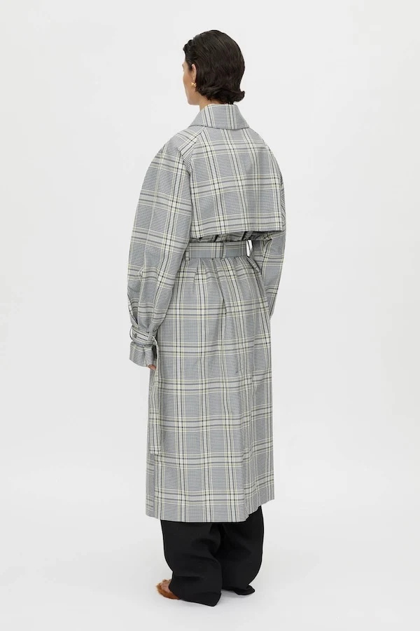 DELTA PLAID TRENCH - Image 5