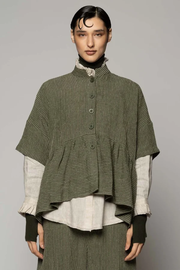EMBER GATHER JACKET - MOSS