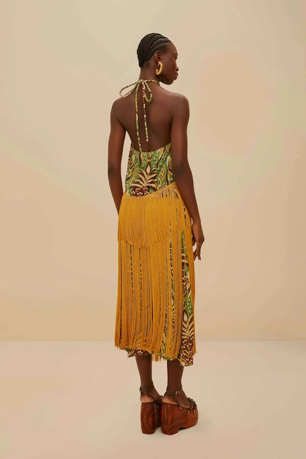 FRINGE MIDI SKIRT - Image 3