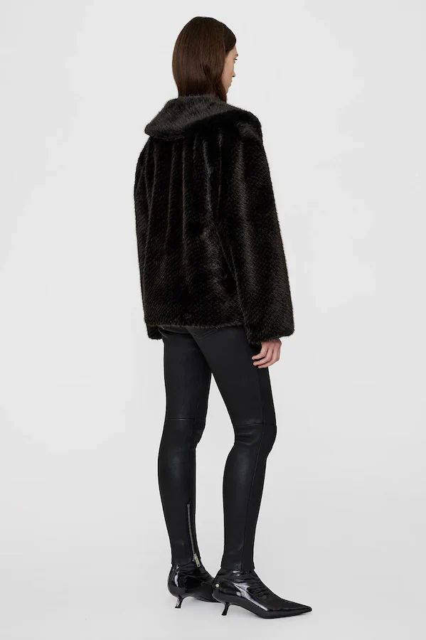 HILARY JACKET - BLACK AND BROWN - Image 3
