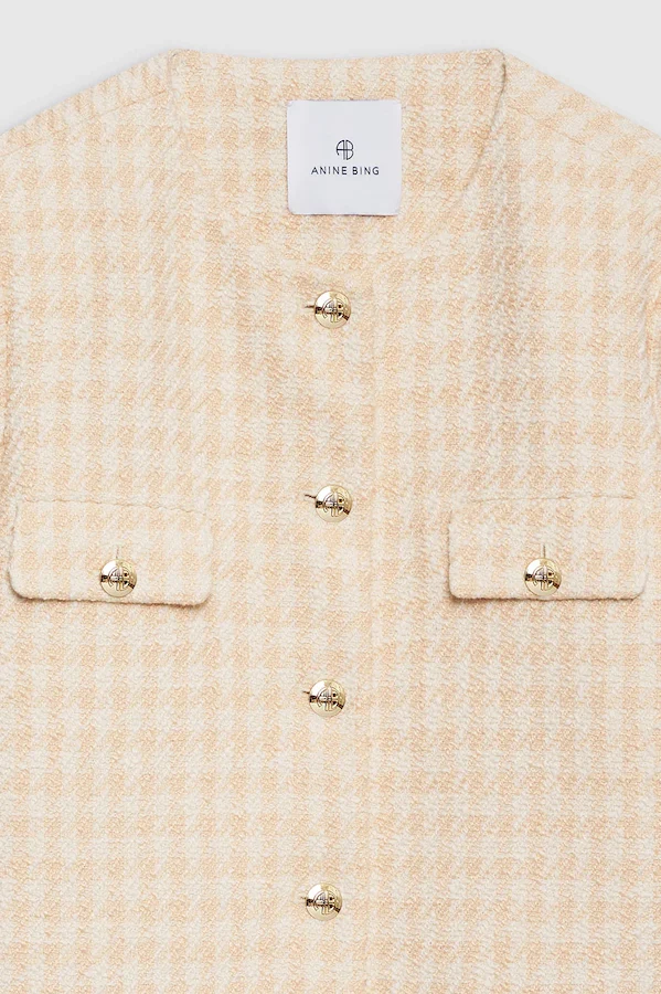 JANET JACKET - CREAM AND PEACH - Image 4