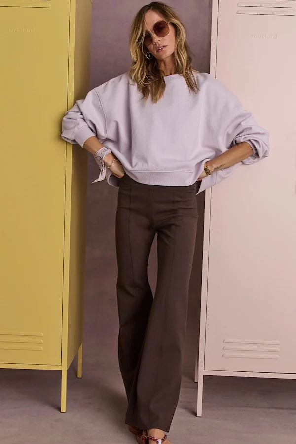 JOYELA FLARE PANT - COCOA