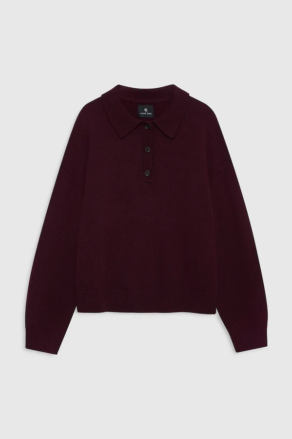 LEE POLO SWEATER - FIG - Image 3