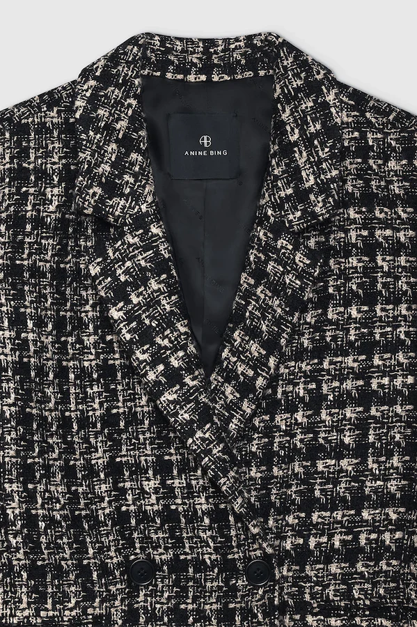 MADELEINE BLAZER - TAN AND BLACK TWEED - Image 4