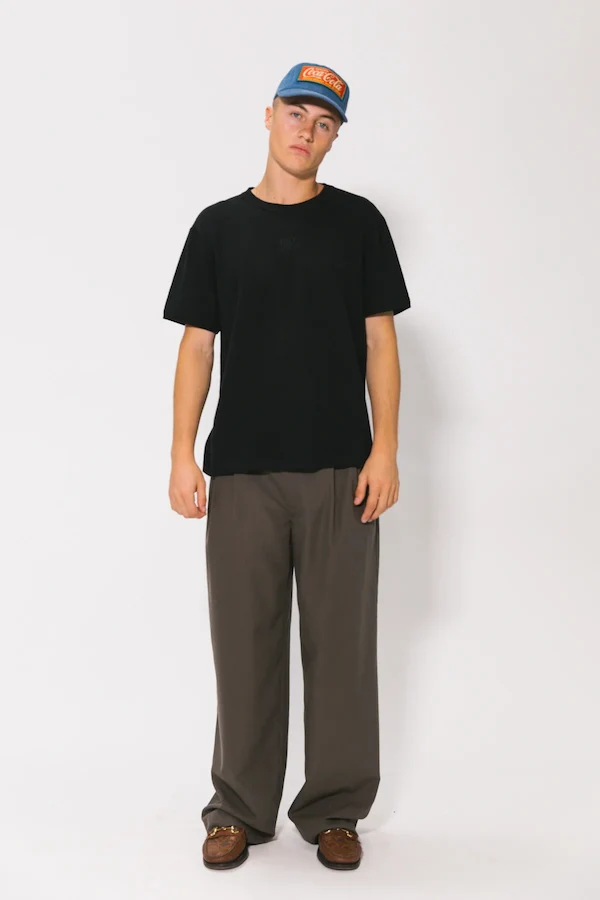 MESH FITTED TEE - BLACK - Image 3