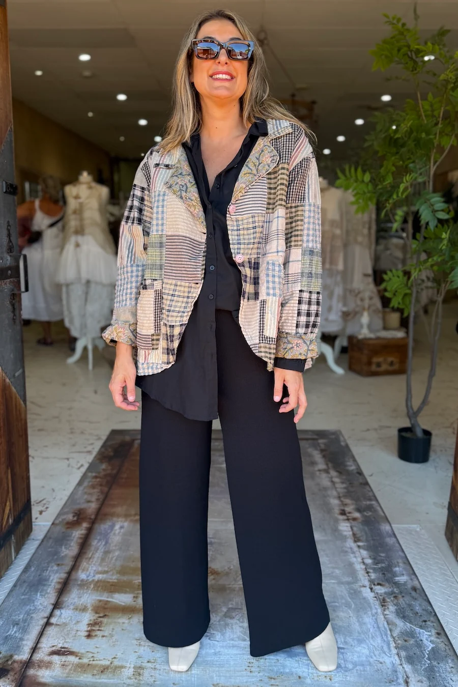 MIDNIGHT WALKS JACKET - PLAID PATCH