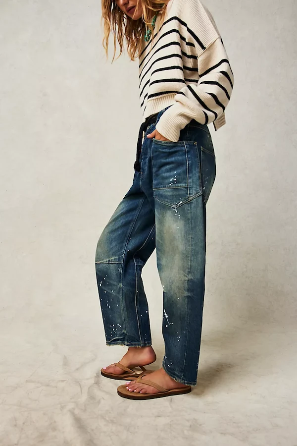 MOXIE PULL-ON BARREL JEANS - TIMELESS BLUE - Image 3