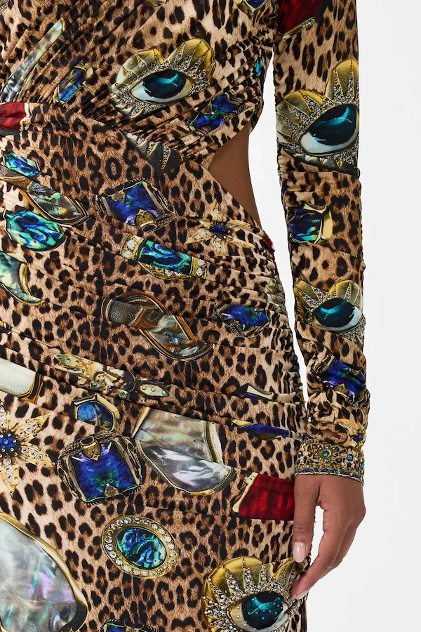 ONE SHOULDER JERSEY CUT OUT DRESS - NAZAR NIRVANA - Image 5