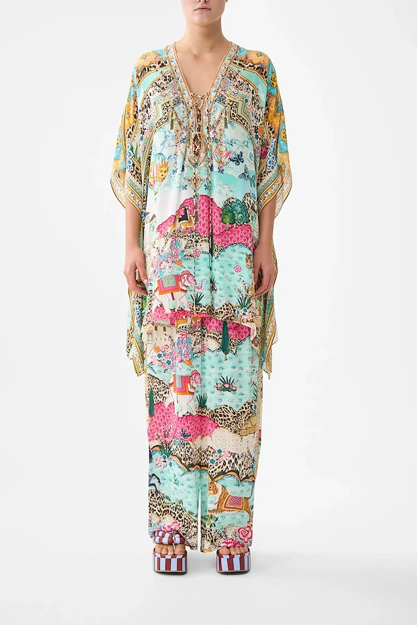 SHORT LACE UP KAFTAN