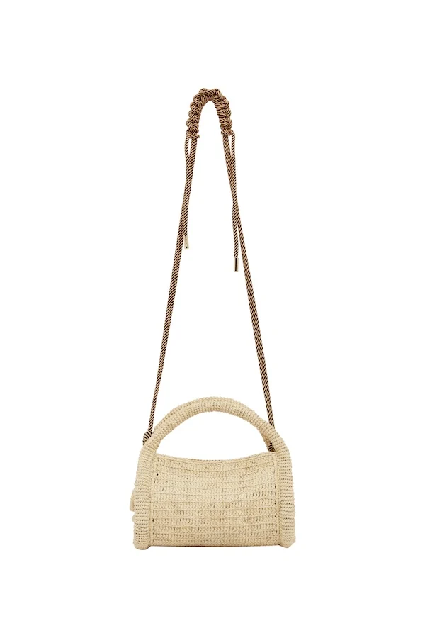 SUNLIT RAFFIA MINI BARREL BAG - Image 3