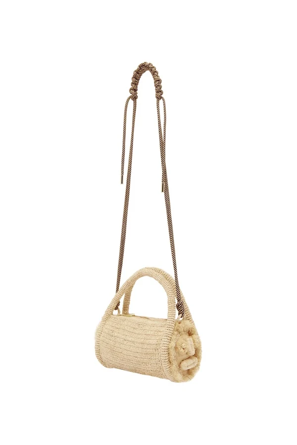 SUNLIT RAFFIA MINI BARREL BAG - Image 4