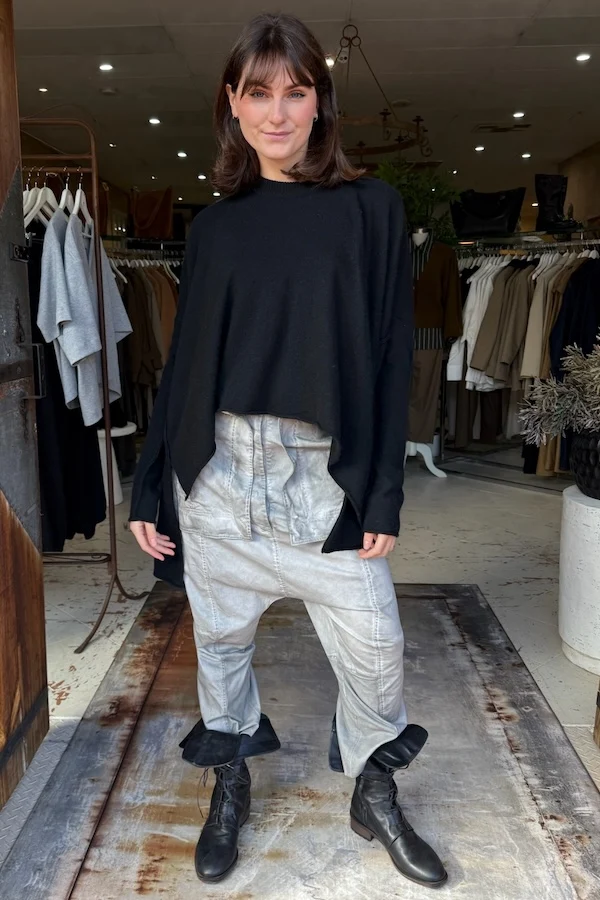 TIERRA KNITTED TOP - BLACK