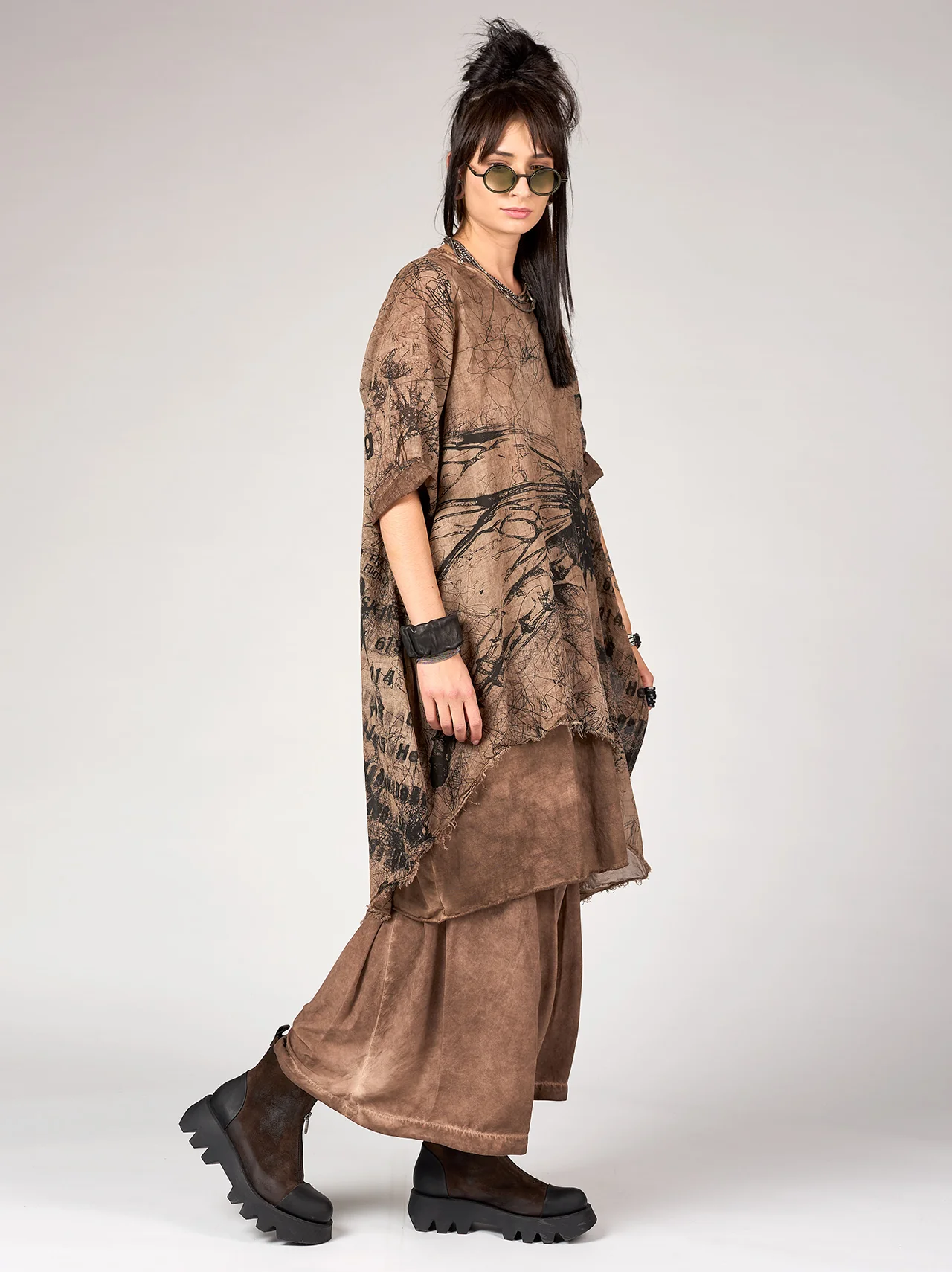 TISLA TUNIC DRESS - COPPER ALL OVER PRINT - Image 2