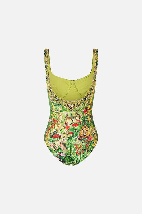 UNDERWIRE SQUARE NECK ONE PIECE WITH SCOOP BACK - Image 3