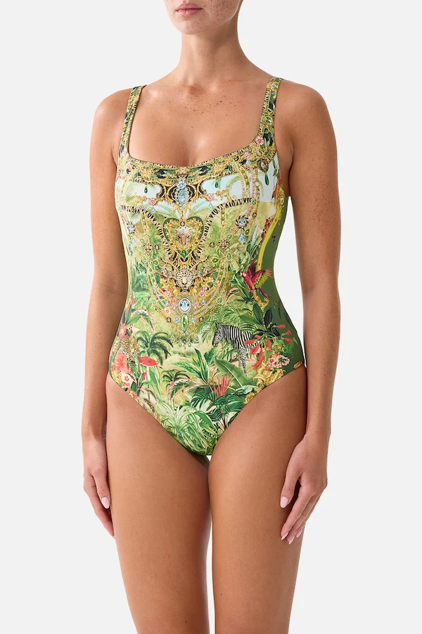UNDERWIRE SQUARE NECK ONE PIECE WITH SCOOP BACK - Image 4